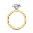 FlyerFit® 14K Yellow and 14K White Gold Micropave Halo Engagement Ring