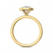 FlyerFit® 14K Yellow Gold Micropave Halo Engagement Ring