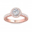 FlyerFit® 18K Pink Gold Vintage Engagement Ring