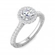 FlyerFit® 14K White Gold Vintage Engagement Ring