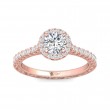 FlyerFit® 14K Pink Gold Vintage Engagement Ring