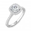 FlyerFit® Platinum Vintage Engagement Ring