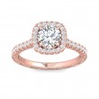 FlyerFit® 14K Pink Gold Vintage Engagement Ring