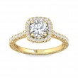 FlyerFit® 18K Yellow Gold Vintage Engagement Ring
