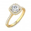 FlyerFit® 18K Yellow Gold Vintage Engagement Ring
