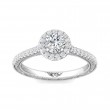 FlyerFit® Platinum Vintage Engagement Ring
