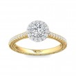 FlyerFit® 14K Yellow and 14K White Gold Vintage Engagement Ring