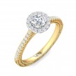 FlyerFit® 14K Yellow and 14K White Gold Vintage Engagement Ring