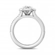 FlyerFit® 14K White Gold Micropave Halo Engagement Ring