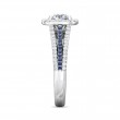 FlyerFit® 14K White Gold Micropave Halo Engagement Ring