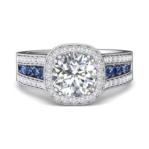 FlyerFit&reg; Platinum Encore Engagement Ring