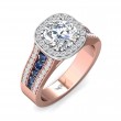 FlyerFit® 18K Pink Gold Shank And White Gold Top Encore Engagement Ring