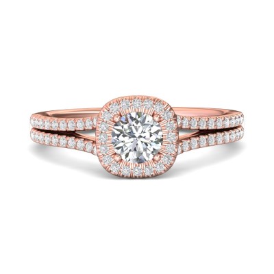flyerfit® platinum split shank engagement ring