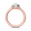 FlyerFit® 14K Pink Gold Shank And White Gold Top Split Shank Engagement Ring