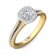 FlyerFit® 14K Yellow and 14K White Gold Split Shank Engagement Ring