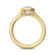FlyerFit® 18K Yellow Gold Split Shank Engagement Ring