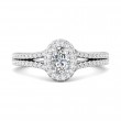 FlyerFit® Platinum Split Shank Engagement Ring