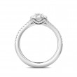 FlyerFit® Platinum Split Shank Engagement Ring