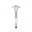 FlyerFit® Platinum Split Shank Engagement Ring
