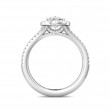 FlyerFit® 18K White Gold Split Shank Engagement Ring