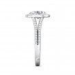 FlyerFit® 18K White Gold Split Shank Engagement Ring