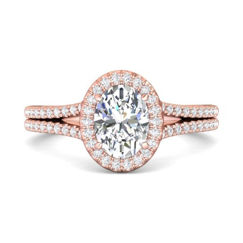 FlyerFit&reg; 14K Pink Gold Split Shank Engagement Ring