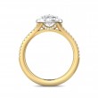 FlyerFit® 18K Yellow Gold Shank And White Gold Top Split Shank Engagement Ring