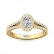 FlyerFit® 14K Yellow Gold Split Shank Engagement Ring