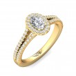 FlyerFit® 14K Yellow Gold Split Shank Engagement Ring