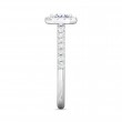 FlyerFit® Platinum Micropave Halo Engagement Ring