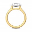 FlyerFit® 14K Yellow and 14K White Gold Micropave Halo Engagement Ring