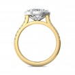 FlyerFit® 14K Yellow and 14K White Gold Micropave Halo Engagement Ring
