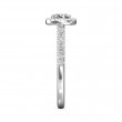 FlyerFit® Platinum Micropave Halo Engagement Ring