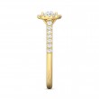 FlyerFit® 14K Yellow Gold Micropave Halo Engagement Ring
