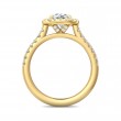 FlyerFit® 14K Yellow Gold Micropave Halo Engagement Ring