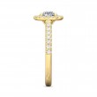 FlyerFit® 14K Yellow Gold Micropave Halo Engagement Ring