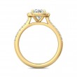 FlyerFit® 14K Yellow Gold Micropave Halo Engagement Ring
