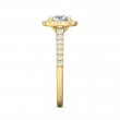 FlyerFit® 14K Yellow Gold Micropave Halo Engagement Ring