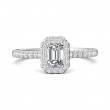 FlyerFit® Platinum Micropave Halo Engagement Ring