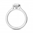 FlyerFit® Platinum Micropave Halo Engagement Ring