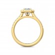 FlyerFit® 14K Yellow Gold Micropave Halo Engagement Ring