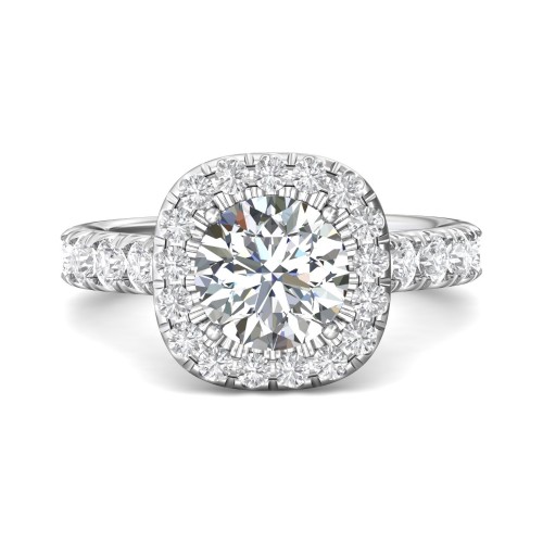 FlyerFit&reg; 18K White Gold Encore Engagement Ring