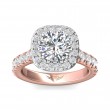 FlyerFit® 14K Pink Gold Shank And White Gold Top Encore Engagement Ring