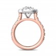 FlyerFit® 14K Pink Gold Shank And White Gold Top Encore Engagement Ring