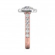 FlyerFit® 14K Pink Gold Shank And White Gold Top Encore Engagement Ring