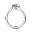 FlyerFit® Platinum Micropave Halo Engagement Ring