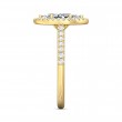 FlyerFit® 14K Yellow Gold Micropave Halo Engagement Ring