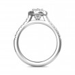 FlyerFit® 14K White Gold Micropave Halo Engagement Ring