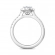 FlyerFit® 14K White Gold Micropave Halo Engagement Ring