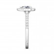 FlyerFit® 14K White Gold Micropave Halo Engagement Ring
